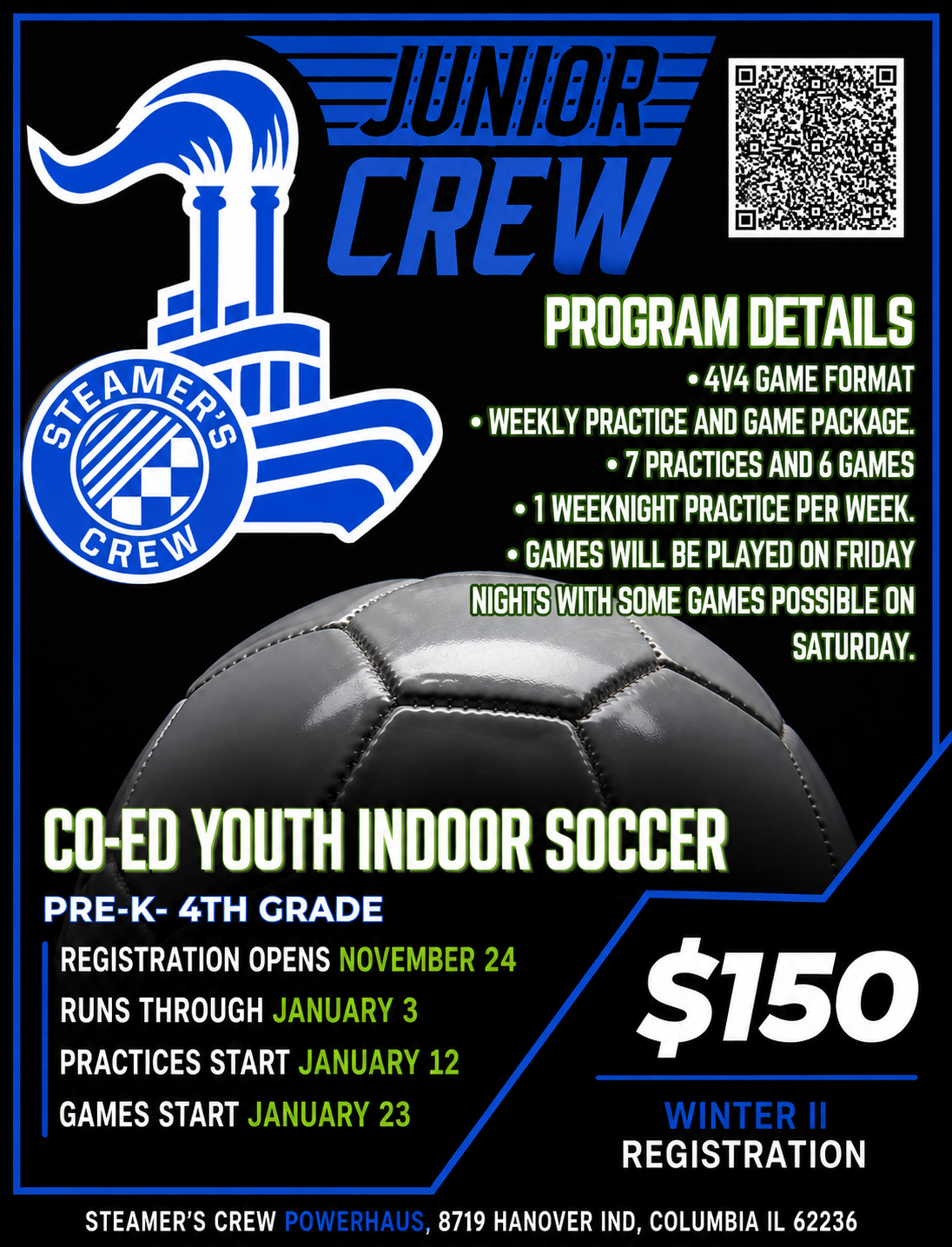 Junior Crew Winter II indoor soccer